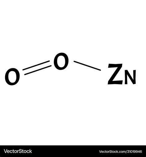 Zinc oxide is a molecular chemical formula Vector Image