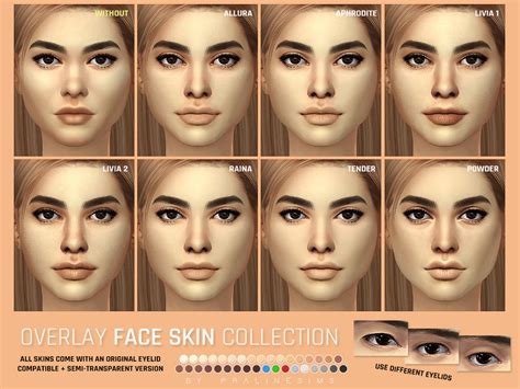 The Sims Resource - Overlay Face Skin Collection