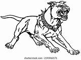 Vicious Dog Drawing sketch template