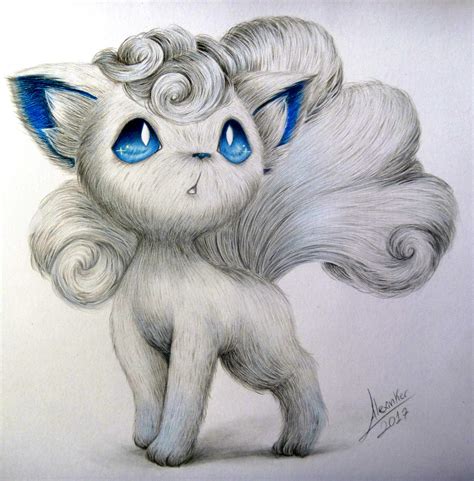 Drawing Pokemon Alolan Vulpix - Pokemon Drawing Easy