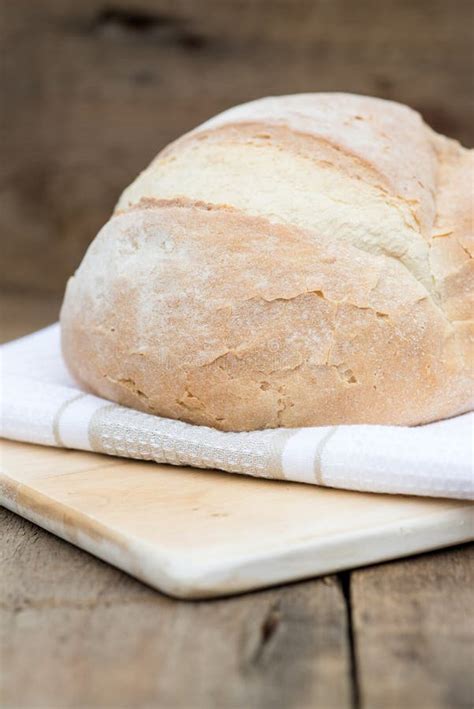 Freshly Baked French Pain De Campagne Loaf of Bread Stock Photo - Image ...