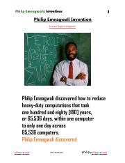 Philip-Emeagwali-Inventions.pdf - Philip Emeagwali: Inventions Philip Emeagwali Invention ...