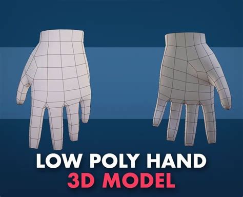 Hand - Low Poly | FlippedNormals | Low poly, Low poly character, Low ...