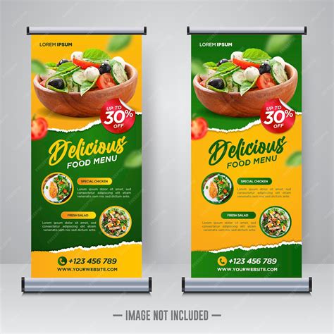 Food Restaurant Roll Up Banner Signage Template Print - vrogue.co
