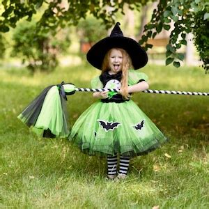 Deluxe Green Halloween Witch Costume for Girl, Toddler - Etsy