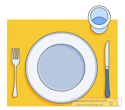 Household Clipart- table_setting_1013 - Classroom Clipart