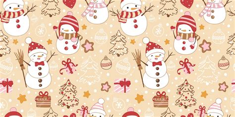 Premium Vector | Winter and Christmas Themed Seamless Pattern