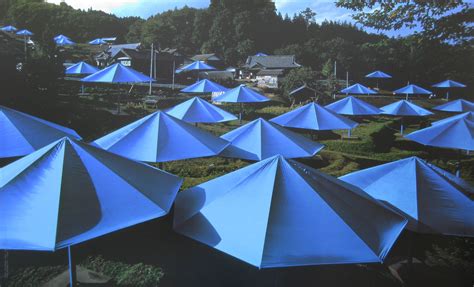 Christo - The Umbrellas, Japan-USA 1984-91 - Large Photo Offset, 1991