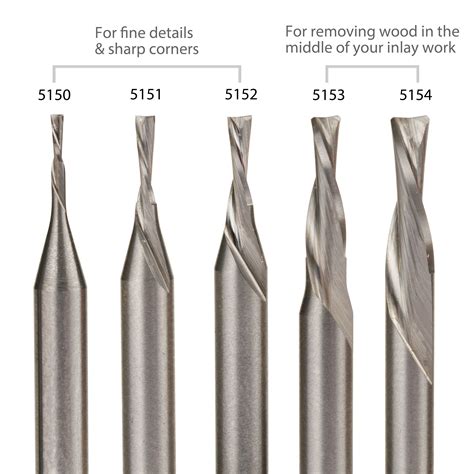 Carbide Downcut Inlay Router Bits - StewMac