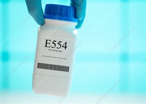 Container of the food additive E554 - Stock Image - F036/8802 - Science ...