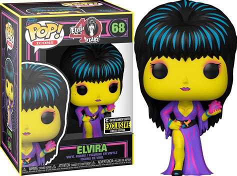 Elvira #68 Funko Pop! Television Elvira 40 Years Black Light — Pop Hunt Thrills