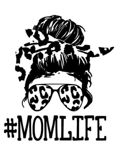 Mom life messy bun decal vinyl decal for trucks cars | Etsy