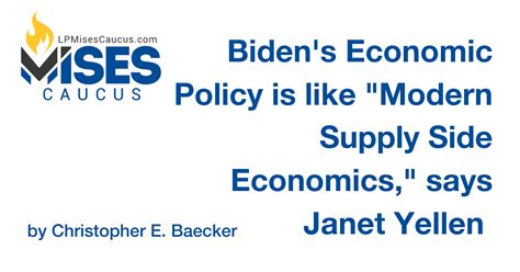 Biden's Economic Policy is like "Modern Supply Side Economics," says ...