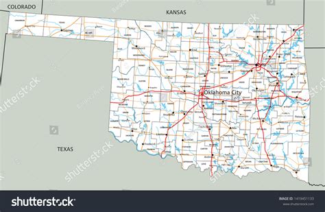 11,365 Oklahoma map Images, Stock Photos & Vectors | Shutterstock