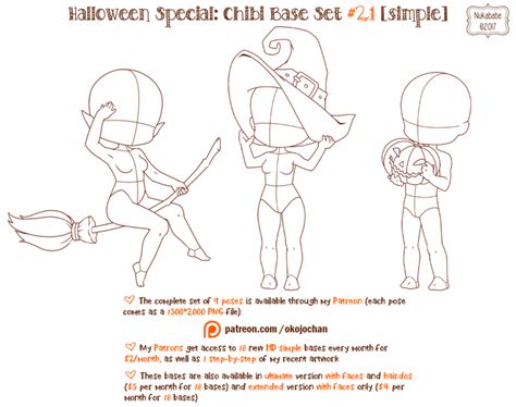 Chibi Pose Reference (Simple Chibi Base Set #21) by Nukababe | Chibi drawings, Chibi sketch ...