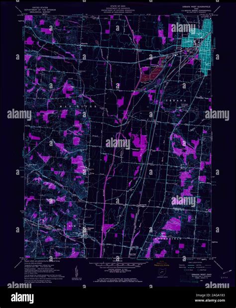 Map of urbana ohio hi-res stock photography and images - Alamy