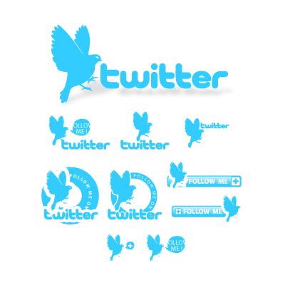 Twitter buttons logo template - Twitter buttons logo template vector ...