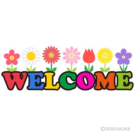 Wildflowers Welcome Clip Art Free PNG Image｜Illustoon