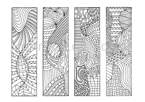 Coloring Bookmarks to Print, 12 Zentangle Inspired Printable Bookmarks. - Etsy