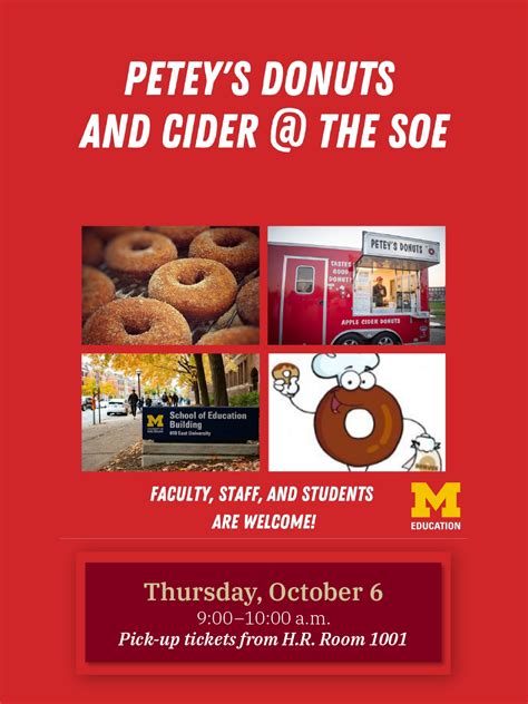 Petey's Donuts and Cider at the SOE | University of Michigan Marsal ...