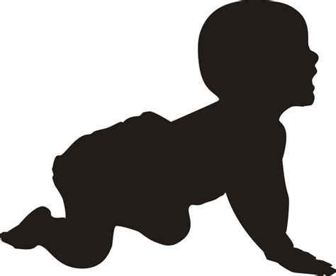 Download Silhouette, Baby, Crawling. Royalty-Free Stock Illustration ...