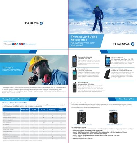 Thuraya Accessories Brochure - New - 120717 - LR | Download Free PDF | Telephone | Battery Charger