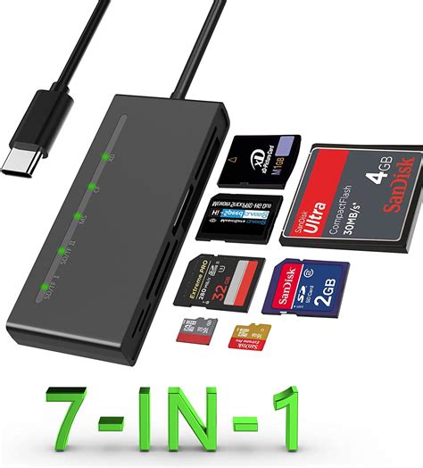 Amazon.com: USB C Multi XD Card Reader SD/MicroSD/CF/MS/XD 5Gbps Super Speed Memory Card Adapter ...