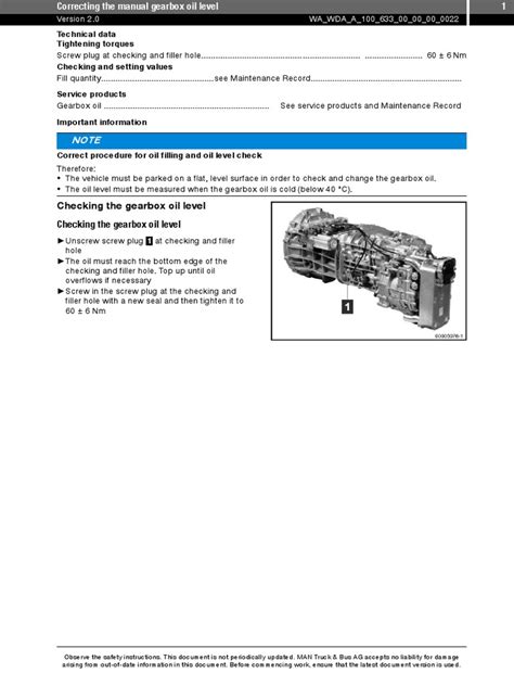 Correcting+the+Manual+Gearbox+Oil+Level V2.0 | PDF