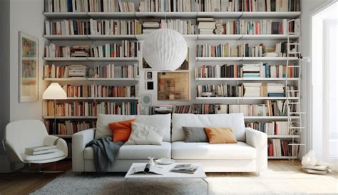 Premium AI Image | illustration of Modern interior design Reading room ...