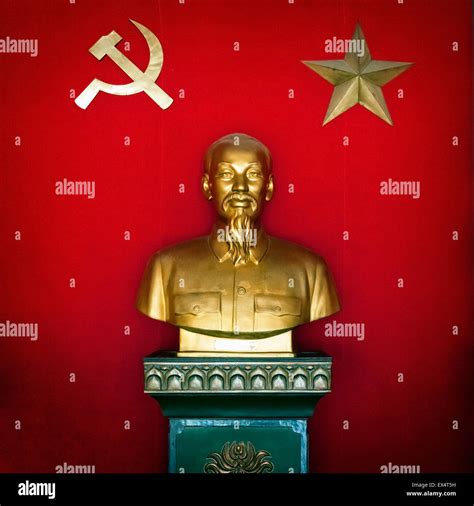 A bust of Uncle Ho Chi Minh in War Museum Hanoi, Vietnam Stock Photo ...