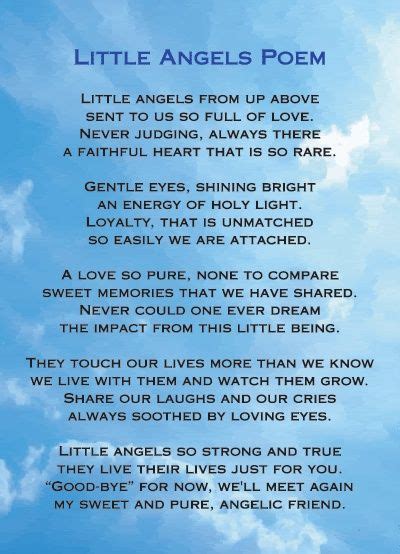 Tiny Angel Poem | Little Angels Poem. | Angels | Quotes | Pinterest | Poem