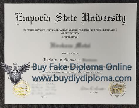 How to make a fake Emporia State University diploma?