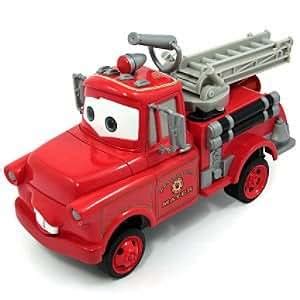 Amazon.com: Disney Cars Toon Rescue Squad Mater Fire Truck Push Along Car: Toys & Games