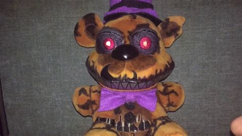 Five Nights At Freddy's 4 Nightmare Fredbear Custom Plush Review - YouTube