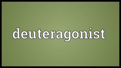 Deuteragonist Meaning - YouTube