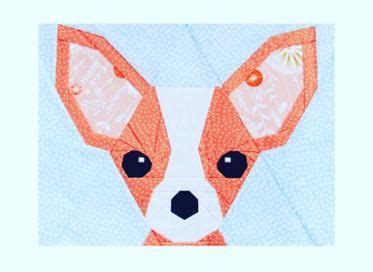 Chi Chi Chihuahua Foundation Paper Piece Pattern | Paper piecing ...