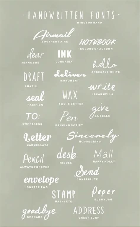 25 Different Thank You Card Fonts - A Subtle Revelry • A Subtle Revelry