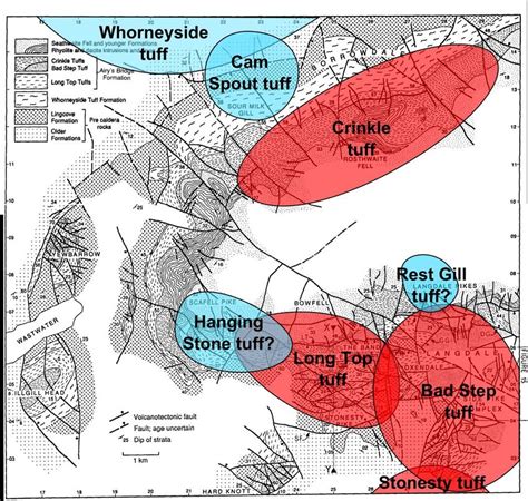 14. Map showing very approximate vent locations (Branney, pers. comms ...