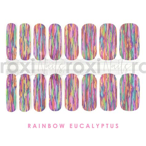 Rainbow Nail Polish Strips / Nail Wraps / Nail Art Stickers - Etsy