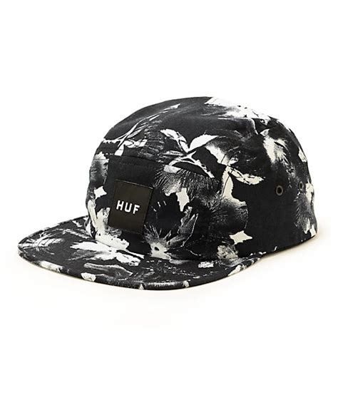 HUF Black Floral 5 Panel Hat | Zumiez