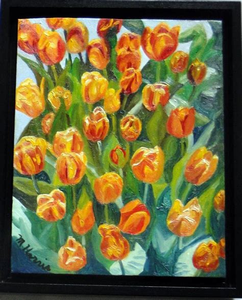 Yellow and Orange Tulips Painting by Marie T Harris | Saatchi Art