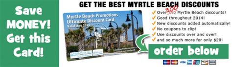 Purchase Myrtle Beach Ultimate Discount Card - North Myrtle Beach | Explore NMB