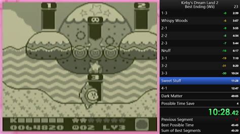 Kirby's Dream Land 2 Best Ending speedrun in 46:53 - YouTube