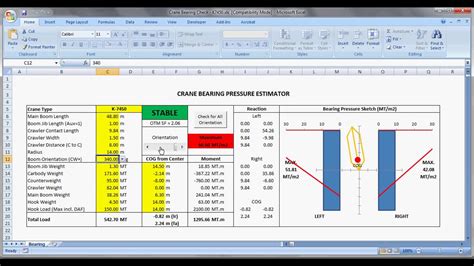 Crawler Crane Bearing Pressure Estimator (Estimasi tekanan crane pada tanah) - YouTube