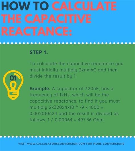 Capacitive reactance calculator Xc, formula and examples