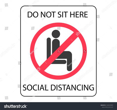 Do Not Sit Here Sign Sticker Stock Illustration 1940335903 | Shutterstock