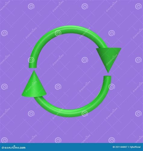 Repeat 3d Icon Model Cartoon Style Concept. Render Illustration Stock ...