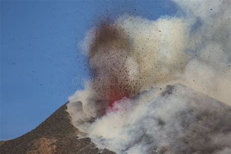 Spectacular Volcano Etna Eruption ,Sicily , Italy Stock Photo - Image of background, eruption ...