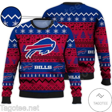 Buffalo Bills NFL Football Knit Pattern Ugly Christmas Sweater - Tagotee