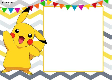 FREE Printable Pokemon Invitation Templates | Pokemon birthday invites ...